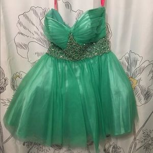 Light green prom dress
